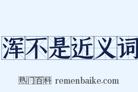 浑不是近义词是什么意思的图片